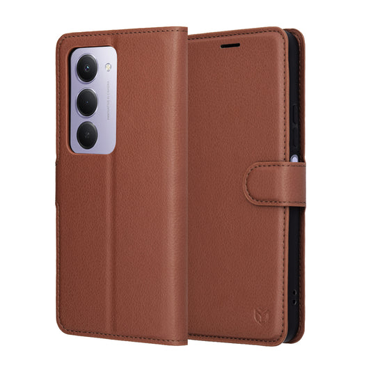 Futrola za Xiaomi Redmi 15 5G / 15 4G, Techsuit, Leather Folio, smeđa