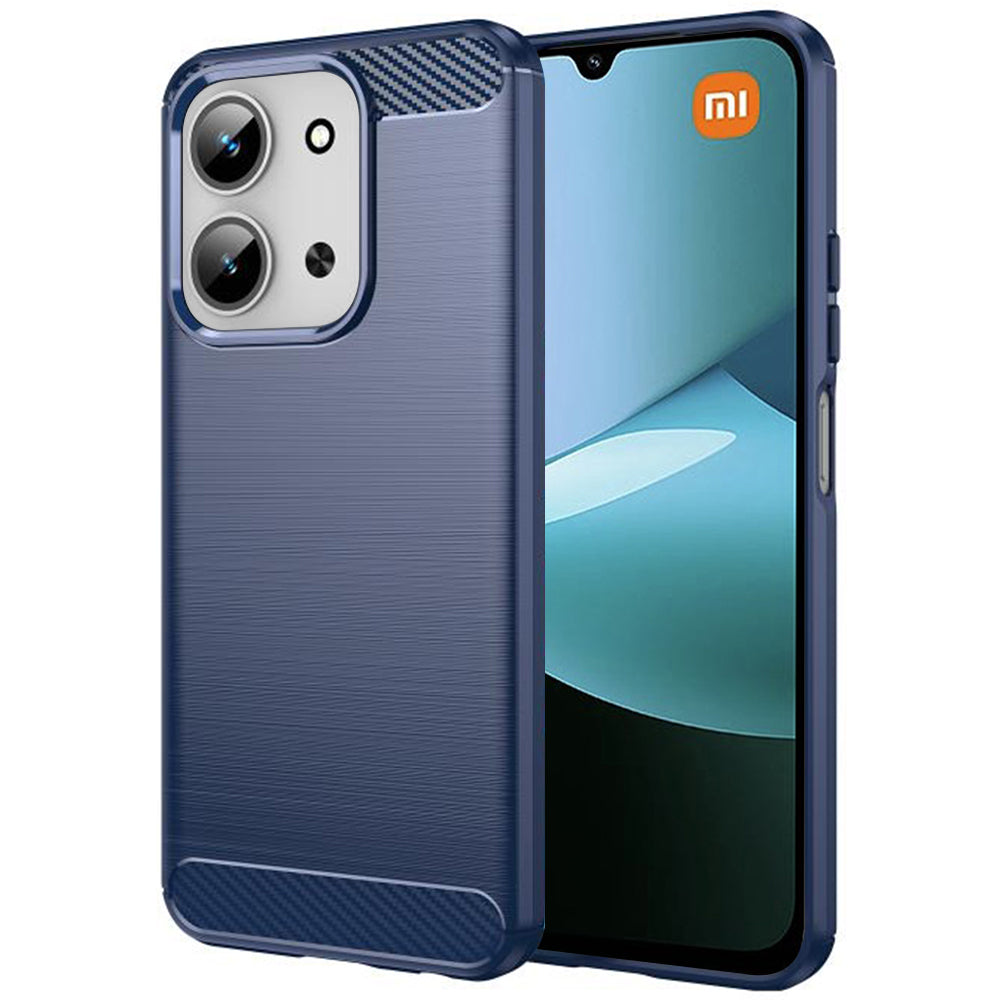 Maska za Xiaomi Redmi 15C 5G / 15C 4G, Techsuit, Karbon, Plava