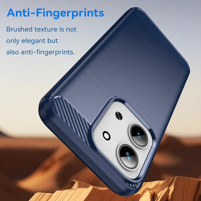 Maska za Xiaomi Redmi 15C 5G / 15C 4G, Techsuit, Karbon, Plava