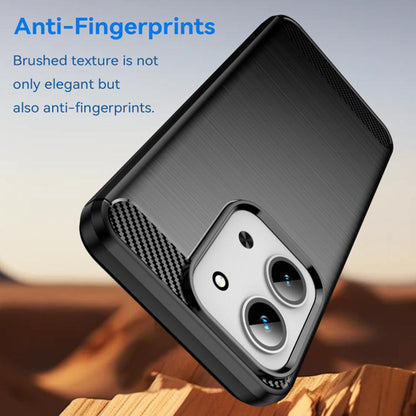 Maska za Xiaomi Redmi 15C 5G / 15C 4G, Techsuit, Karbon, Crna