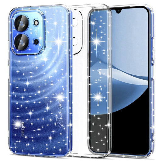 Maska za Xiaomi Redmi 15C 5G / 15C 4G, Techsuit, SparkleSkin, Prozirna