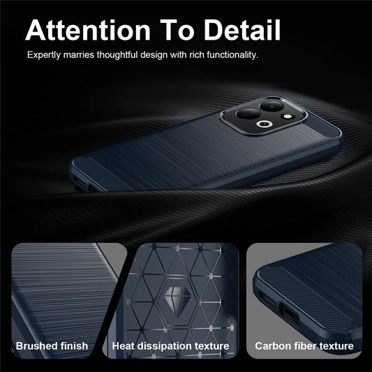 Maska za Xiaomi Redmi 17 5G / 17 4G, Techsuit, Karbon, Plava