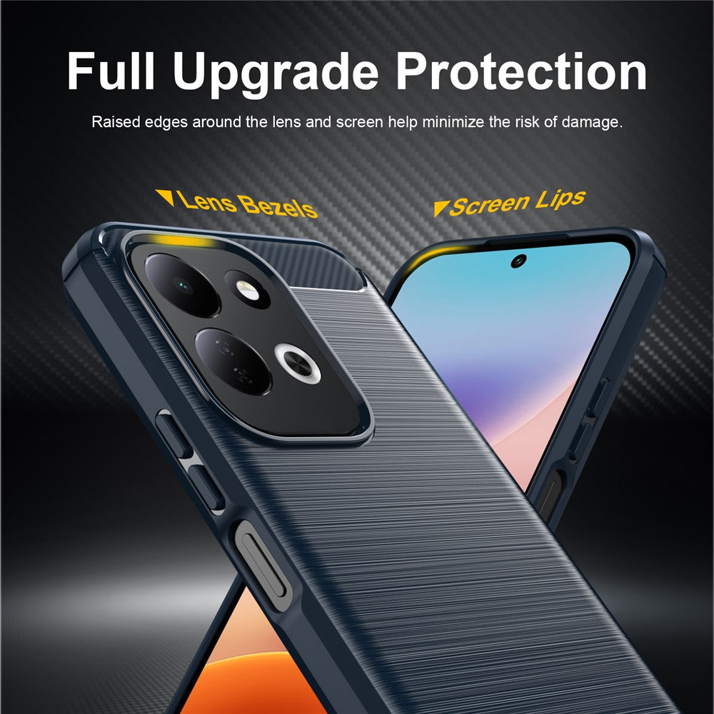 Maska za Xiaomi Redmi 17 5G / 17 4G, Techsuit, Karbon, Plava