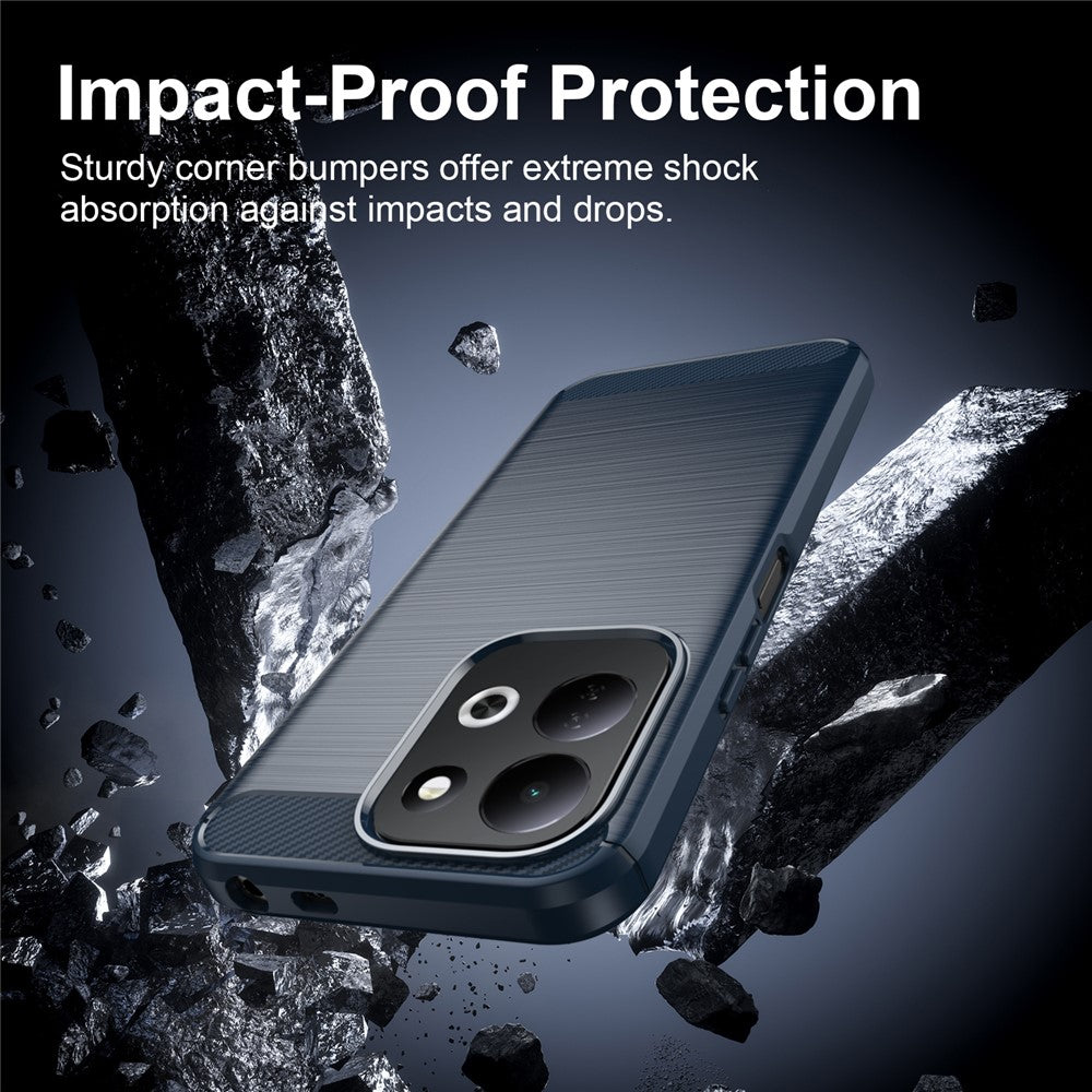 Maska za Xiaomi Redmi 17 5G / 17 4G, Techsuit, Karbon, Plava