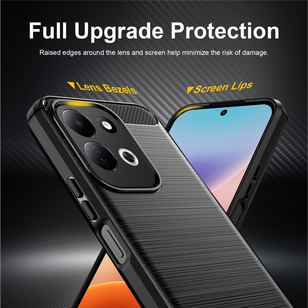 Maska za Xiaomi Redmi 17 5G / 17 4G, Techsuit, Karbon, Crna