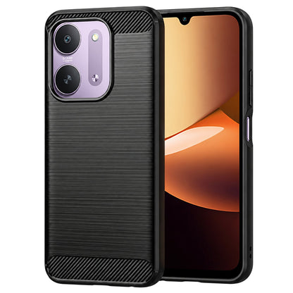 Maska za Xiaomi Redmi 17C 5G, Techsuit, Karbon, Crna