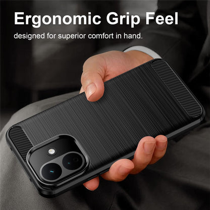 Maska za Xiaomi Redmi 17C 5G, Techsuit, Karbon, Crna