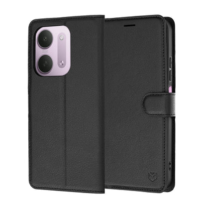 Futrola za Xiaomi Redmi 17C 5G, Techsuit, Kožna Folio, Crna