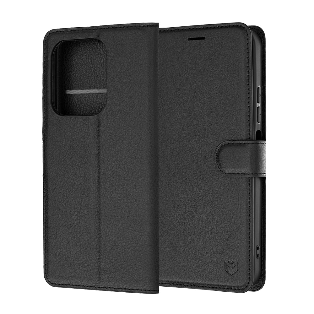 Futrola za Xiaomi Redmi 17C 5G, Techsuit, Kožna Folio, Crna