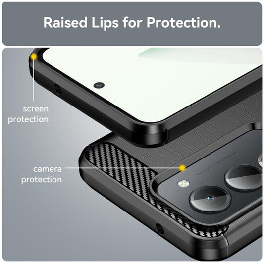 Maska za Xiaomi Redmi 15 5G / 15 4G, Techsuit, Karbon, Crna