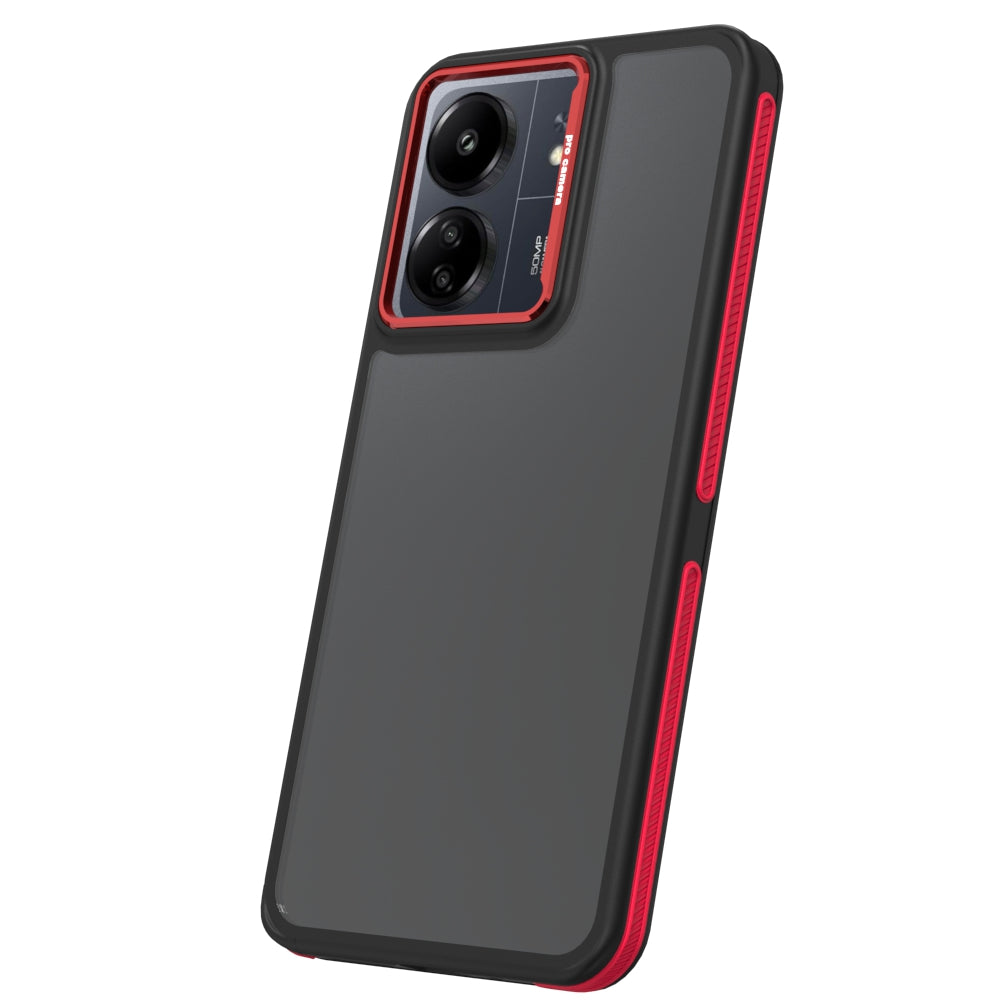 Maska za Xiaomi Poco M6 / Redmi 13C 5G, OEM, Crystal Black, Crvena