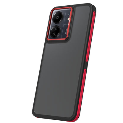 Maska za Xiaomi Poco M6 / Redmi 13C 5G, OEM, Crystal Black, Crvena