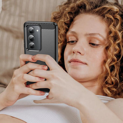 Maska za Xiaomi Redmi 15 5G / 15 4G, Techsuit, Karbon, Crna
