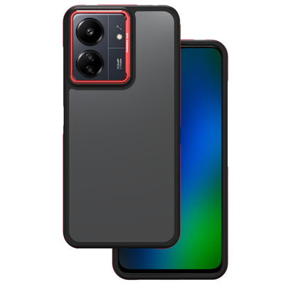 Maska za Xiaomi Poco M6 / Redmi 13C 5G, OEM, Crystal Black, Crvena