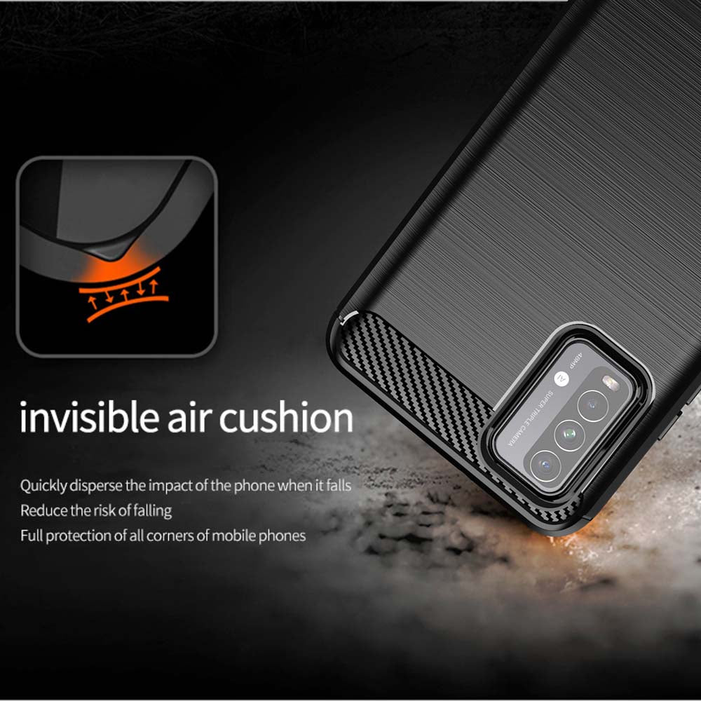 Maska za Xiaomi Redmi 9 Power / 9T, Techsuit, Karbon, Crna