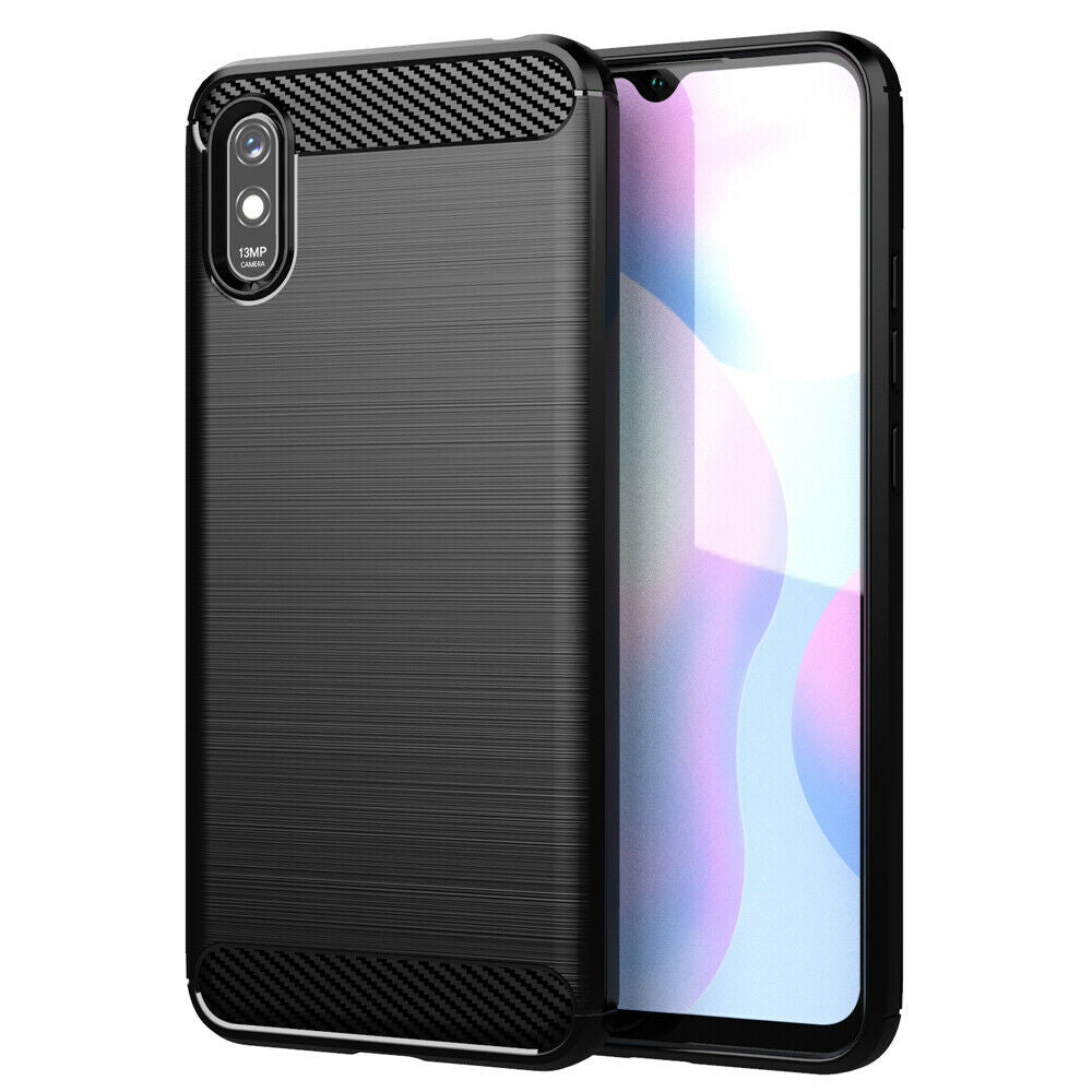 Maska za Xiaomi Redmi 9AT / 9A, Techsuit, Karbon, Crna