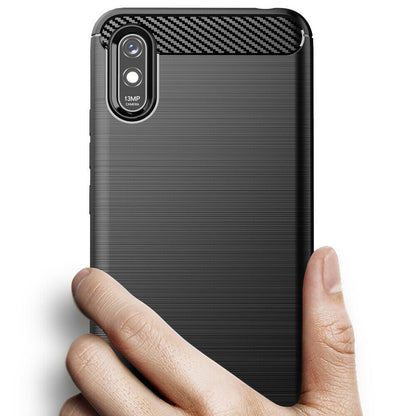 Maska za Xiaomi Redmi 9AT / 9A, Techsuit, Karbon, Crna