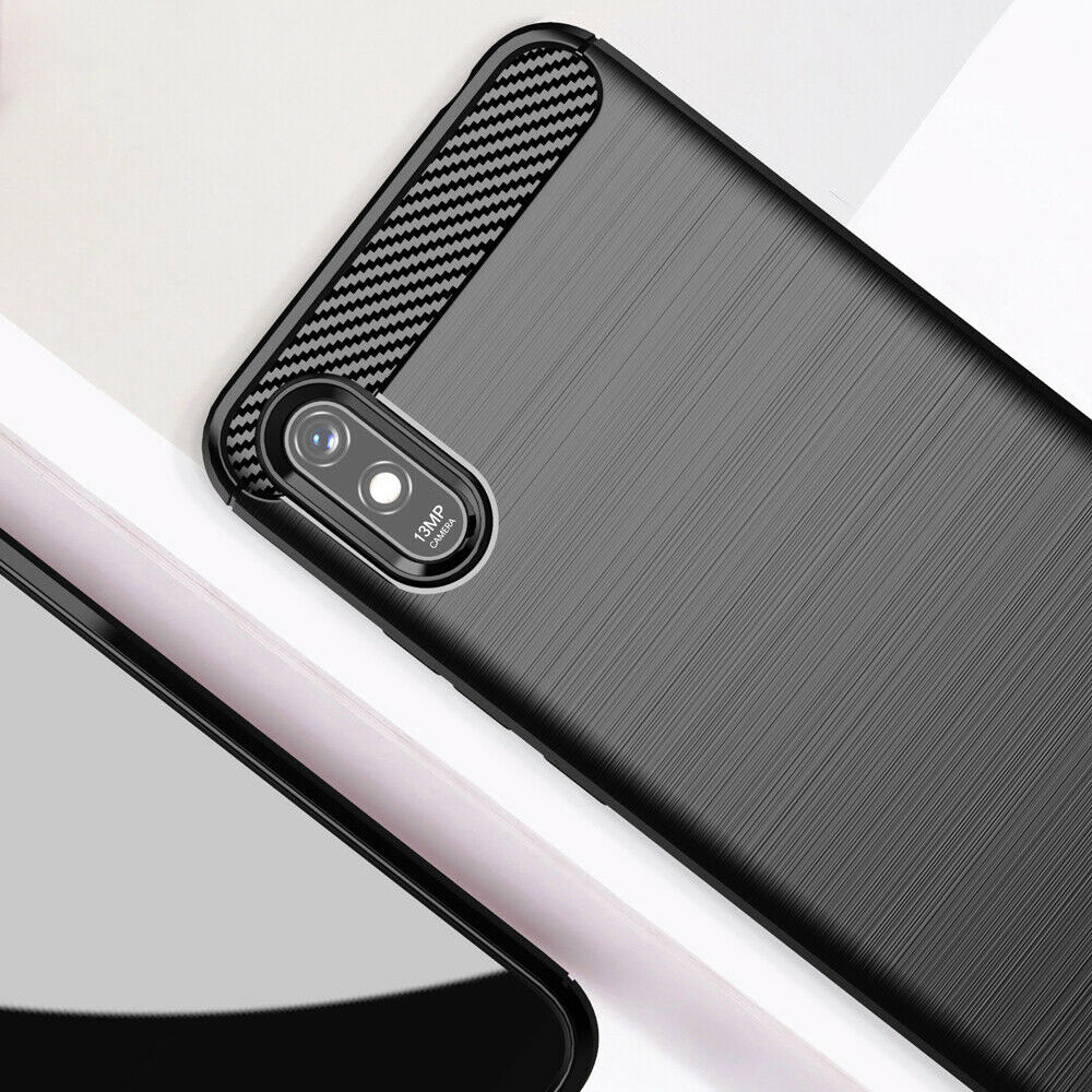 Maska za Xiaomi Redmi 9AT / 9A, Techsuit, Karbon, Crna