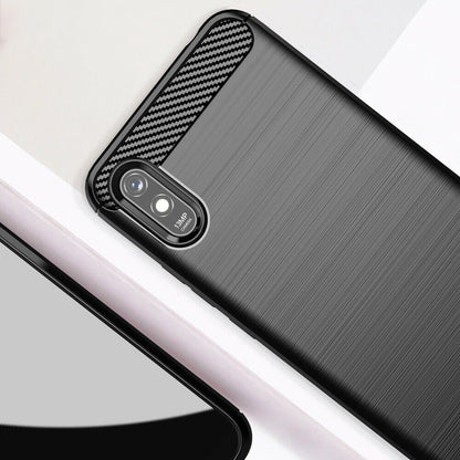 Maska za Xiaomi Redmi 9AT / 9A, Techsuit, Karbon, Crna
