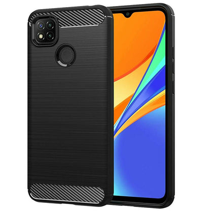 Maska za Xiaomi Redmi 9C NFC / 9C, Techsuit, Karbon, Crna