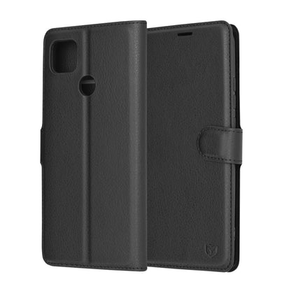 Futrola za Xiaomi Redmi 9C NFC / 9C, Techsuit, Kožna Folio, Crna