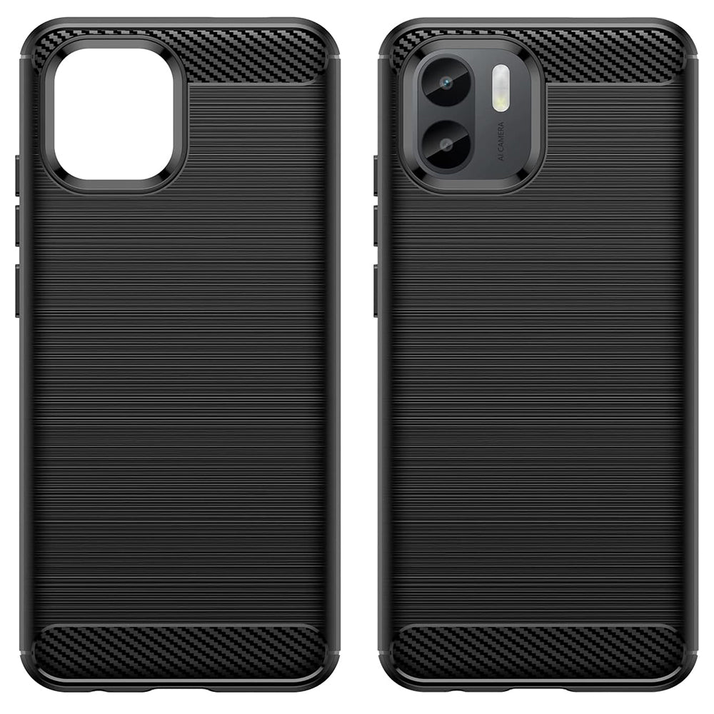 Maska za Xiaomi Redmi A2 / A1, Techsuit, Karbon, Crna