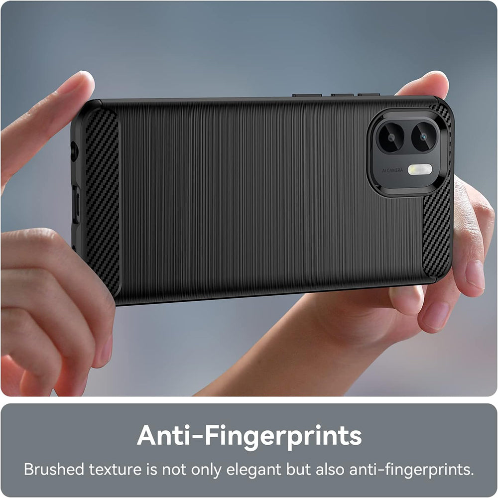 Maska za Xiaomi Redmi A2 / A1, Techsuit, Karbon, Crna