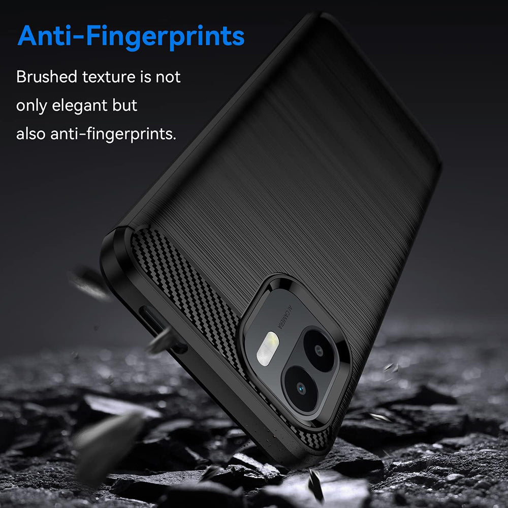 Maska za Xiaomi Redmi A2 / A1, Techsuit, Karbon, Crna