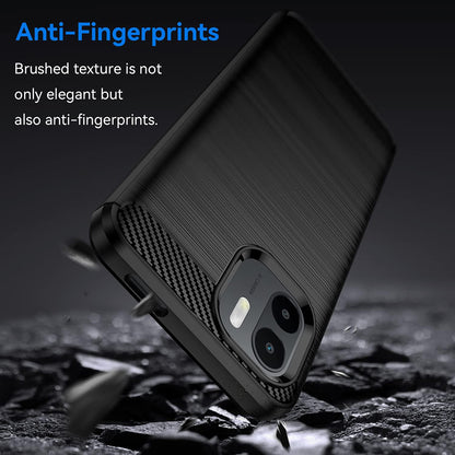 Maska za Xiaomi Redmi A2 / A1, Techsuit, Karbon, Crna