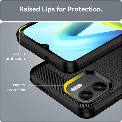 Maska za Xiaomi Redmi A2 / A1, Techsuit, Karbon, Crna