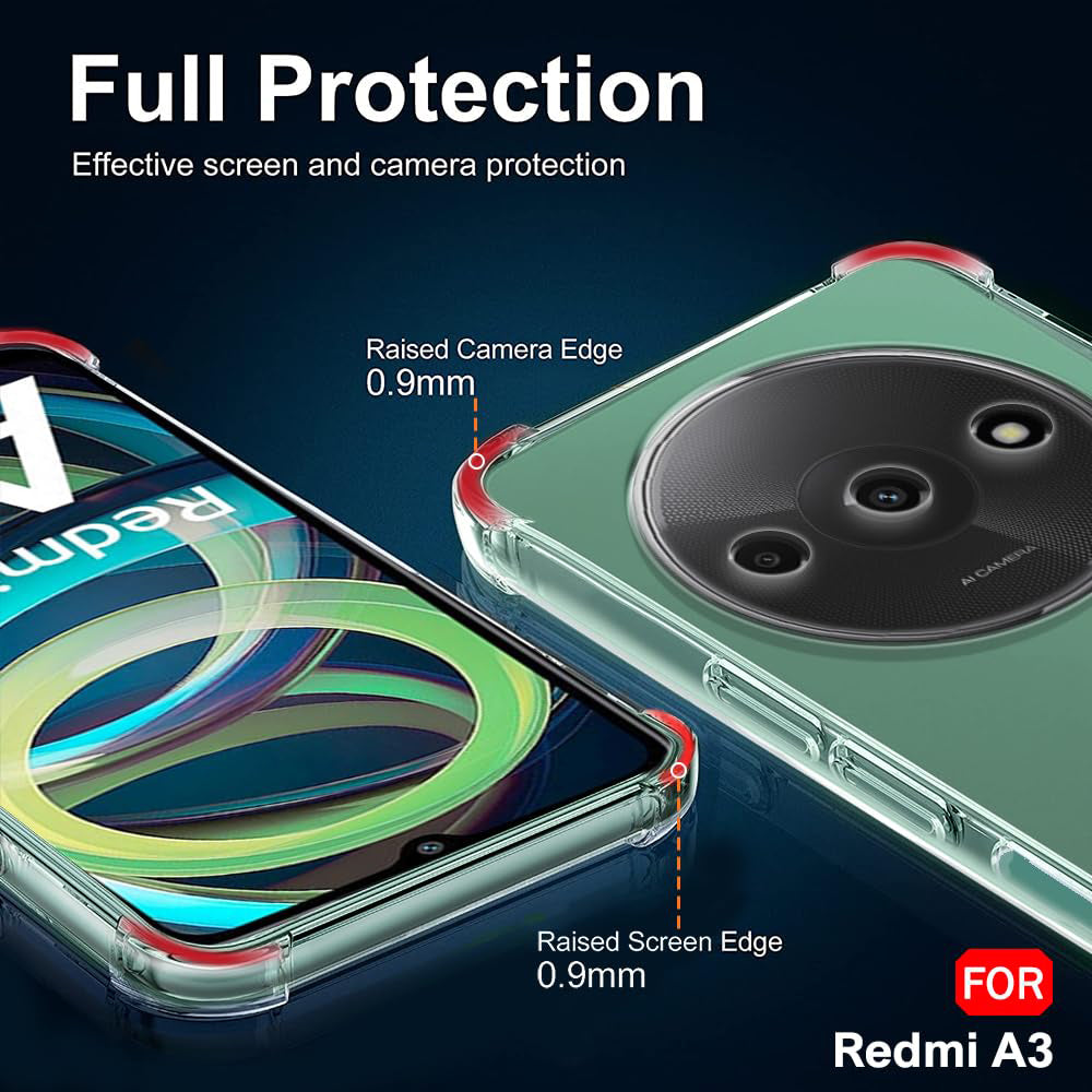 Maska za Xiaomi Redmi A3x / A3, Techsuit, Shockproof Clear, Prozirna