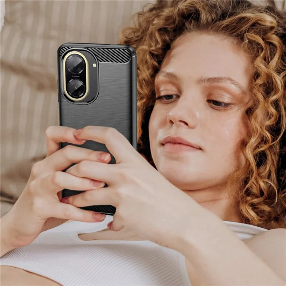Maska za Xiaomi Redmi A5 4G (Standard), Techsuit, Karbon, Crna