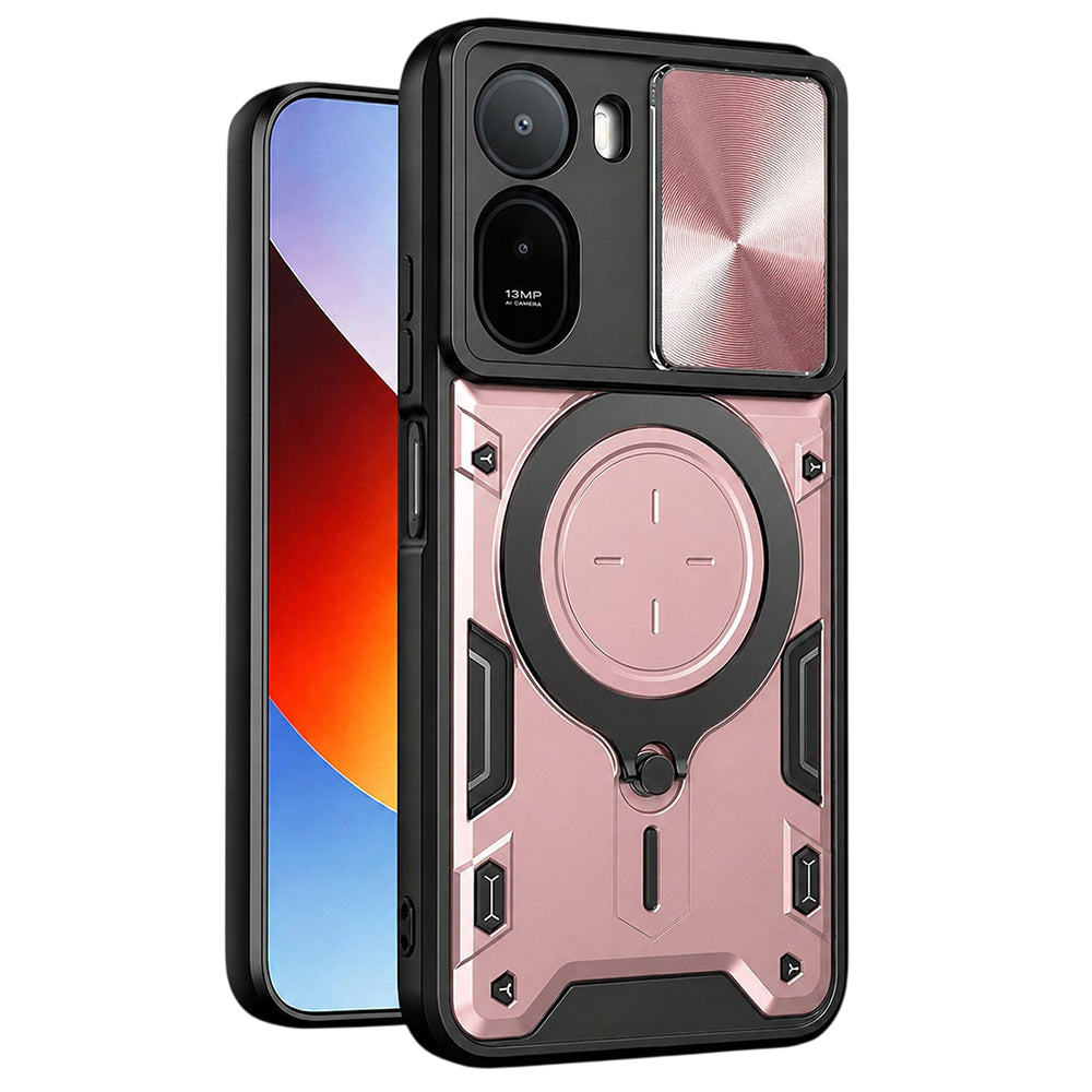 Maska za Xiaomi Redmi A7 Pro 4G, Techsuit, CamGuard Pro, Ružičasto Zlatna