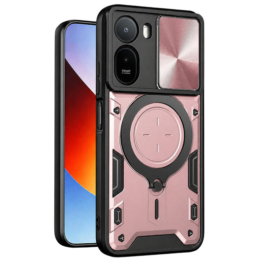 Maska za Xiaomi Redmi A7 Pro 4G, Techsuit, CamGuard Pro, Ružičasto Zlatna