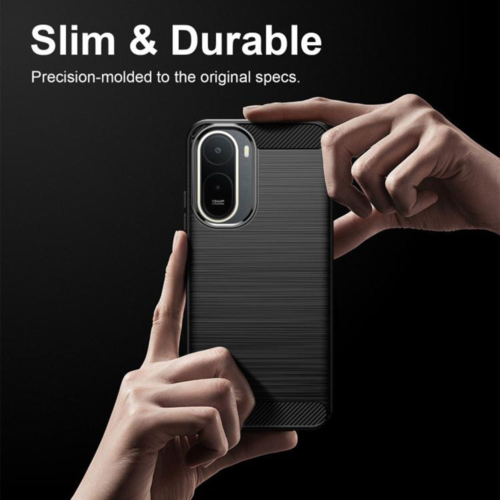 Maska za Xiaomi Redmi A7 Pro 4G, Techsuit, Karbon, Crna