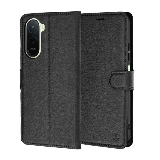 Futrola za Xiaomi Redmi A7 Pro 4G, Techsuit, Kožna Folio, Crna
