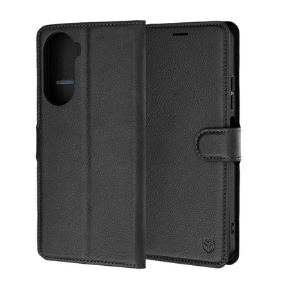 Futrola za Xiaomi Redmi A7 Pro 4G, Techsuit, Kožna Folio, Crna