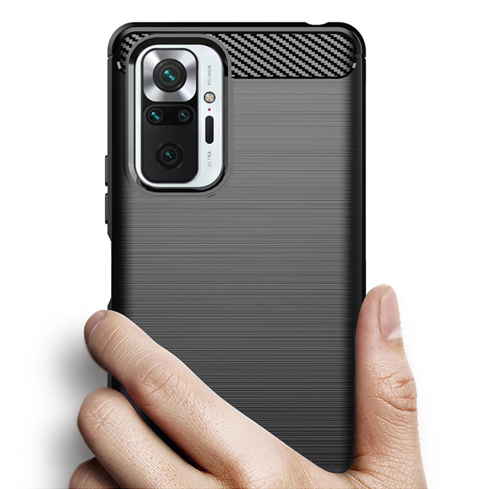 Maska za Xiaomi Redmi Note 10 Pro Max / Note 10 Pro, Techsuit, Karbon, Crna