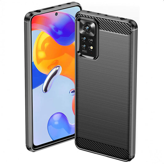 Maska za Xiaomi Redmi Note 12 Pro 4G / Note 11 Pro 5G / Note 11 Pro, Techsuit, Karbon, Crna