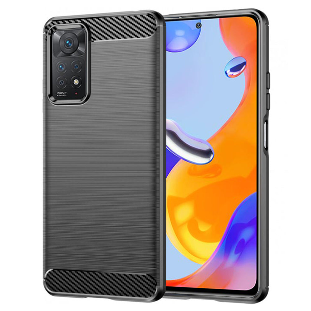 Maska za Xiaomi Redmi Note 12 Pro 4G / Note 11 Pro 5G / Note 11 Pro, Techsuit, Karbon, Crna