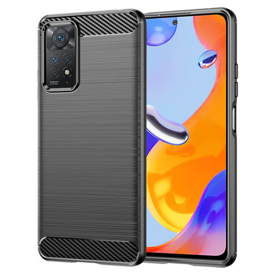 Maska za Xiaomi Redmi Note 12 Pro 4G / Note 11 Pro 5G / Note 11 Pro, Techsuit, Karbon, Crna