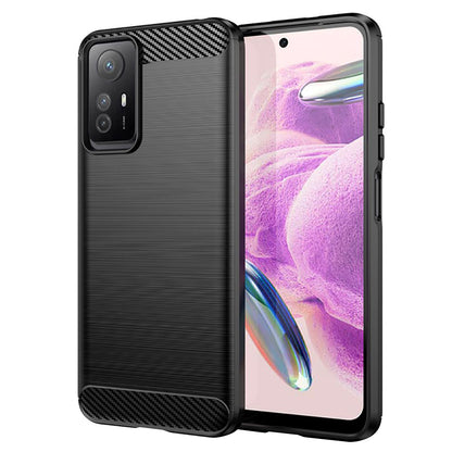 Maska za Xiaomi Redmi Note 12S, Techsuit, Karbon, Crna
