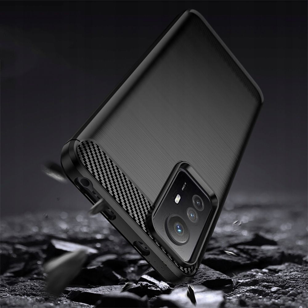 Maska za Xiaomi Redmi Note 12S, Techsuit, Karbon, Crna
