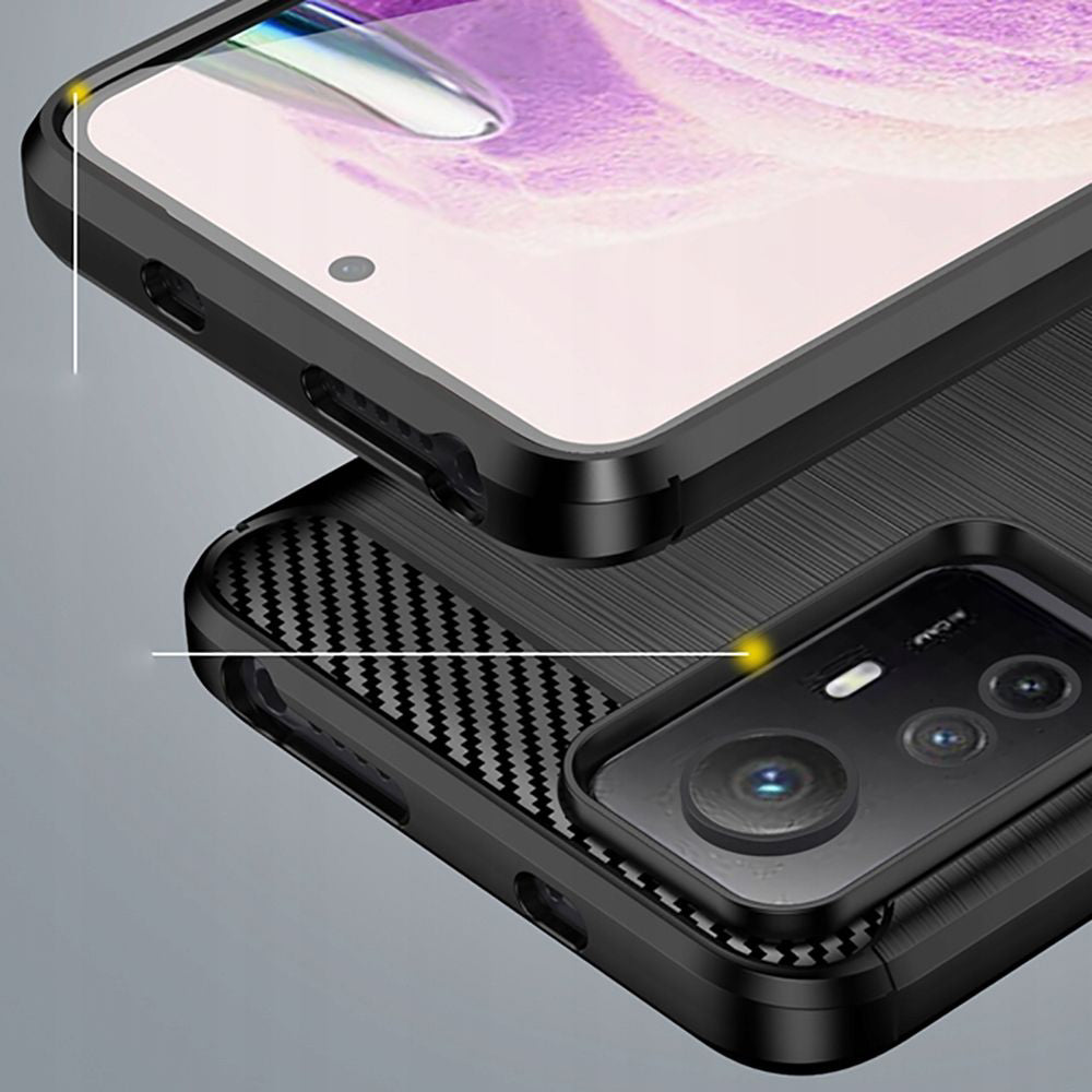Maska za Xiaomi Redmi Note 12S, Techsuit, Karbon, Crna