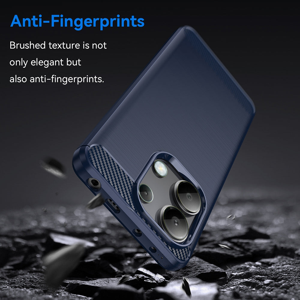 Maska za Xiaomi Redmi Note 13 4G, Techsuit, Karbon, Plava