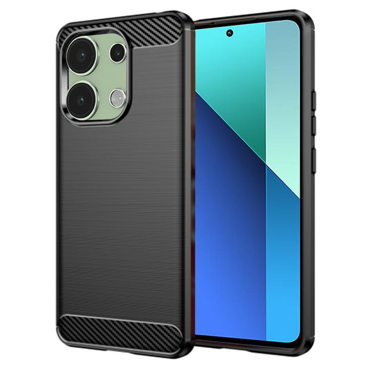 Maska za Xiaomi Redmi Note 13 4G, Techsuit, Karbon, Crna
