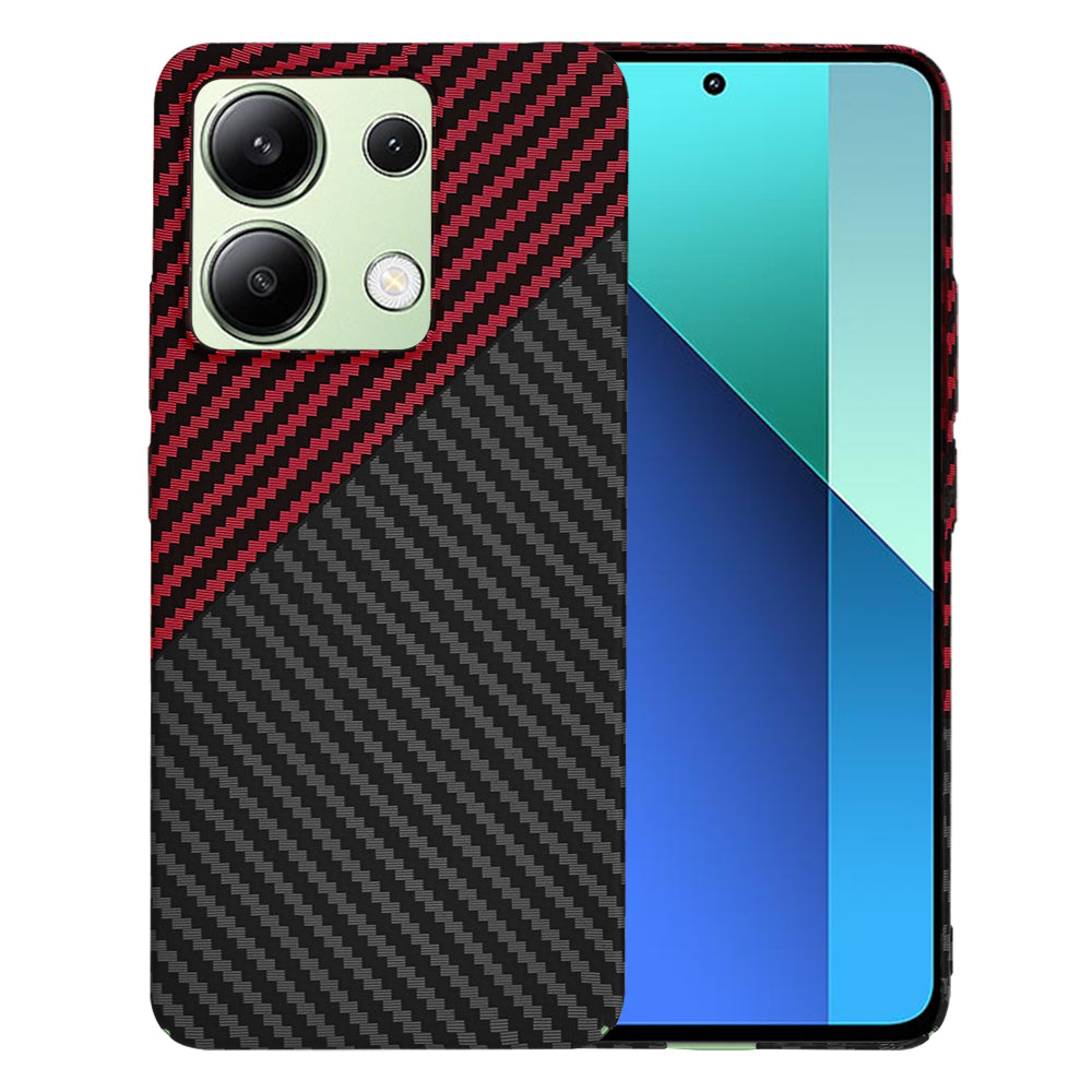 Maska za Xiaomi Redmi Note 13 4G, Techsuit, Carbonite FiberShell, Crno Crvena