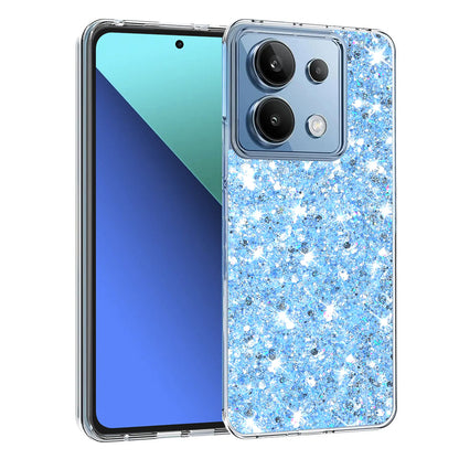 Maska za Xiaomi Redmi Note 13 4G, Techsuit, Sjajni Glitter, Plava