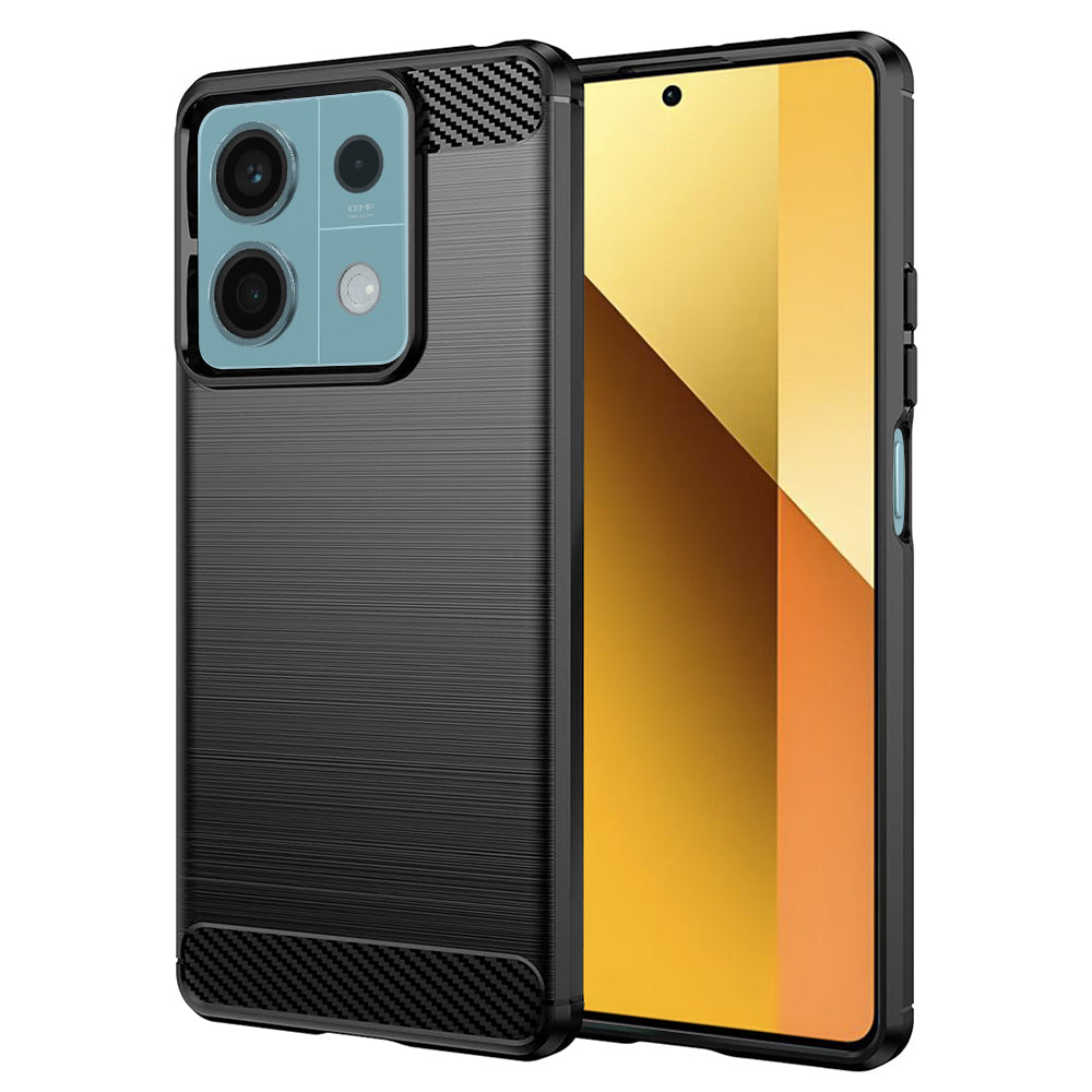 Maska za Xiaomi Redmi Note 13 5G, Techsuit, Karbon, Crna