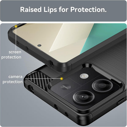 Maska za Xiaomi Redmi Note 13 5G, Techsuit, Karbon, Crna